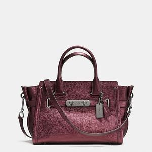 Coach Cherry Metallic Swagger Purse